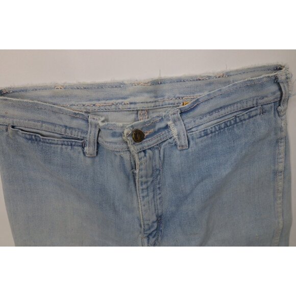 Vintage 70s Hang Ten Surfing Mens 32x32 Distressed Bell Bottoms Denim Jeans Blue - Picture 9 of 16